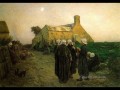 Evening in the Hamlet of Finistere countryside Realist Jules Breton